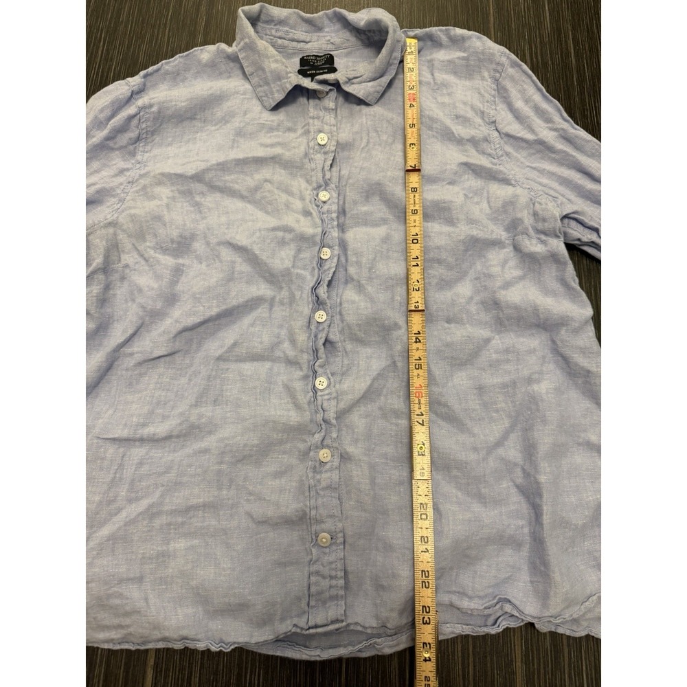 J. Crew Women Wren Slim Button Down Shirt Sz S Baird McNutt 100% Irish Linen - Picture 6 of 7